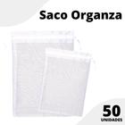 Saco Organza - Saquinho 10x15 Branco C/50 Para Lembrancinha - Nybc