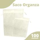 Saco Organza - Saquinho 7x9 Bege Natural C/ 100 Para Lembrancinha - Nybc