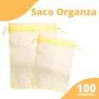 Saco Organza - Saquinho 7x9 Ouro C/ 100 Para Lembrancinha - Nybc