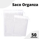 Saco Organza - Saquinho 9x12 Branco C/ 50 Para Lembrancinha - Nybc