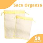 Saco Organza - Saquinho 9x12 Ouro C/ 50 Para Lembrancinha - Nybc