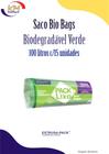 Saco Pack Lixo 100 L Bio Bags Biodegradável Verde c/15 unid - Extrusa - saco sustentável (16807)