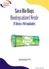 Saco Pack Lixo 15 L Bio Bags Biodegradável Verde c/60 unid. - Extrusa - saco lixo sustentável (4257)