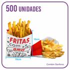 Saco Para Batata Frita - Papel Kraft Branco (500 Unidades)