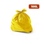 Saco para Lixo 100 Litros Coleta Seletiva Especial Amarelo com 100 unidades