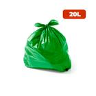 Saco para Lixo 20 Litros Coleta Seletiva Comum Verde com 100 unidades