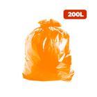 Saco para Lixo 200 Litros Coleta Seletiva Especial Laranja c/100un