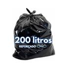 Saco para Lixo 200 Litros - Reforçado Preto - Pacote com 5kg