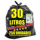 Saco Para Lixo 30 Litros - 25 Pacotes (250 Sacos) Resistente