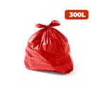 Saco para Lixo 300 Litros Coleta Seletiva Especial Vermelho com 100 unidades
