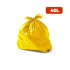 Saco para Lixo 40 Litros Coleta Seletiva Especial Amarelo com 100 unidades