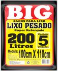 Saco para Lixo BIG PRT 200L Fardo com 10 pacotes, 5 sacos por pacote - Big Lixos