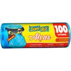 Saco Para Lixo Com Alças Azul 100L 10un - Dover Roll
