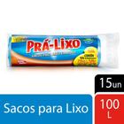 Saco Para Lixo Em Rolo Pra Lixo 100 Litros 15 Unidades - Pra-Lixo