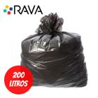 Saco para Lixo Preto 200 litros BL7 com 100 - Rava