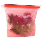 Saco Porta Alimentos Em Silicone Reutilizável Armazenamento Geladeira Freezer Bpa Free Vermelho