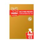 Saco Presente 50X70 Metalizado Dourado 25un Cromus