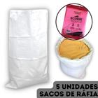 Saco Ráfia Branco Entulho Grãos Ração Ecosak Reciclável - 50x70cm 40kg - 100 Unidades