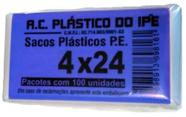 Saco sacole plastico pp baixa 4x24cm pct 100und balpast - BALPLAST