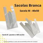 Sacola Branca 40x50 - Alça Camiseta (Pacote c/ 5kg)