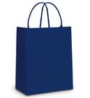 Sacola de Papel GG Azul Marinho - 39x32x16cm - 10 unidades - Cromus - Rizzo Embalagens