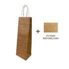 Sacola Kraft Para Vinho Com Fundo Reforçado 100 Unidades 12x36x8,5cm Oferta