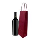 Sacola Papel Kraft Marsala 12x36x8,5cm Para Vinho + Fundo Reforçado 100 Unidades