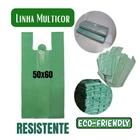 Sacola Plástica Multicor Reciclada Reforçada 50x60 c/3 Kg Grande