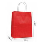 Sacola Presente 18x9x22cm 10und Vermelho LELU