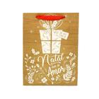 Sacola Presente Feliz Natal com Glitter 18X24X8CM Mod4-Wincy