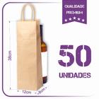 Sacolas Kraft Para Vinhos Bebidas - Lisa Sem Impressão (50 Unidades)