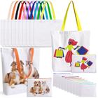 Sacolas Sublimation Blanks MAFYE Canvas, pacote com 20 bolsas