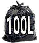 Sacos De Lixo 100 Litros Preto 100 Unidades Resistente