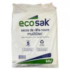 Sacos De Rafia Novos Ecosak 50Cm X 75Cm - 50Kg - Pacote Com 5 Pecas Branco