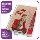 Sacos Kraft Delivery - M (22x12x34) - 200 unidades - Modelo (Motoboy) FastFood