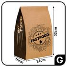 Sacos Kraft Para Delivery - G (24X15X32) - 200 unidades - Modelo FastFood - Dalpack Embalagens