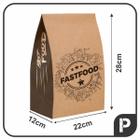 Sacos Kraft Para Delivery - P (22x12x28) - 500 unidades - Modelo FastFood - Dalpack Embalagens