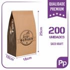 Sacos Kraft Para Delivery - PP (18x10x25) - 200 unidades - Modelo Burger - Dalpack Embalagens