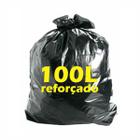 Sacos para lixo preto 100L reforçado pacote com 100 unidades