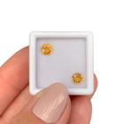 Safira Laranja Brilhante ø5mm Par 1,27ct - SP GEMAS