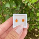 Safira Laranja Oval 6x4mm Par 1,24ct