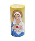 Sagrado Coração De Maria Luminária Vela 17.5cm - Enfeite Resina - Produtos infinity presentes