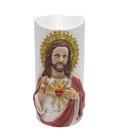 Sagrado Coração Jesus Luminária Vela 17,5cm - Enfeite Resina