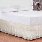 Saia Box Casal King com Bordado Ultrassónico Elástico Toda Volta 01 Peças