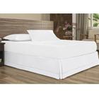 Saia Box Casal Queen Ponto Palito Protetor Lateral Cama Decoracao Preto Branco Palha Liso