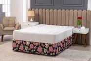 Saia Box Fit Cama Queen Capa com Elástico Malha Helanca se Ajusta ao Box 1 pç Estampada - Ametista Decorações