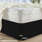 Saia Box Matelada Ultrassônico Casal Queen Size ou Conjugado Com Pingente Luxo Cor PRETO