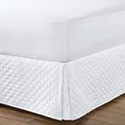 Saia Box Para Cama Solteiro Branca Matelada - Branco - Bordados Finos