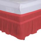 Saia Cama Box Queen Microfibra Elástico Duplo