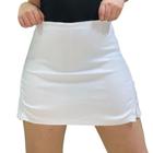 Saia com fendas laterais feminino bengaline cintura alta curto lindo maleável rápida secagem